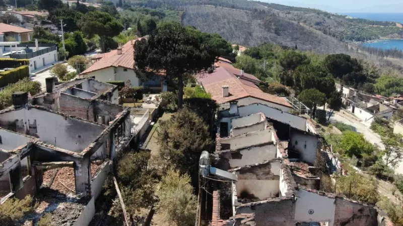 İzmir’deki yangında 85 yazlık ev küle döndü –  Ankara Haber